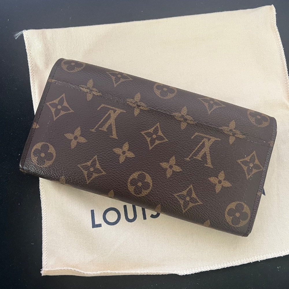 AUTHENTIC LOUIS VUITTON Sarah Long Wallet Rose Ballerine - Picture 9 of 12